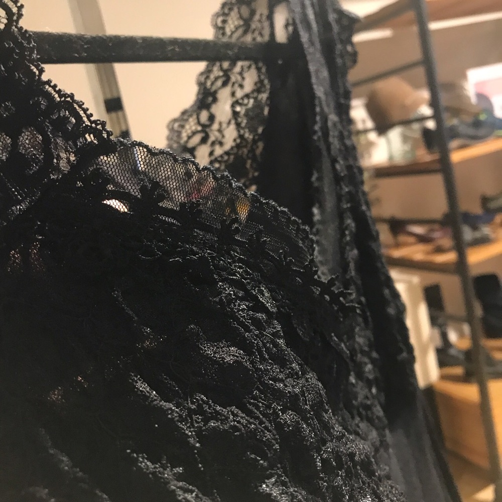 Black blouse with lace detail!